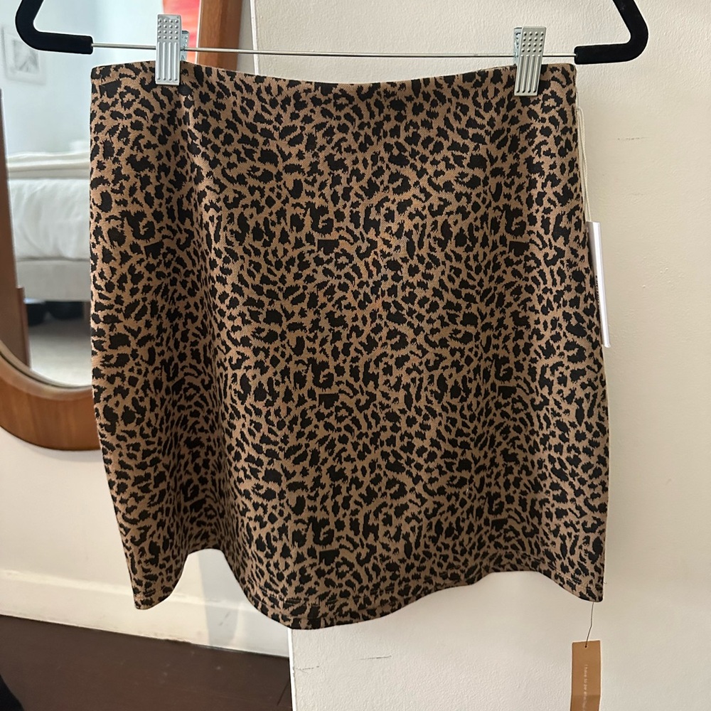 never worn cheetah print reformation mini skirt